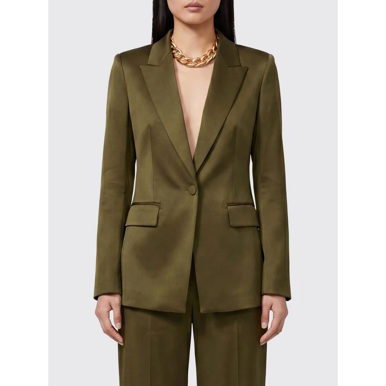 Single-Breasted Silk Blazer with Peak Lapels (2616041023600048)