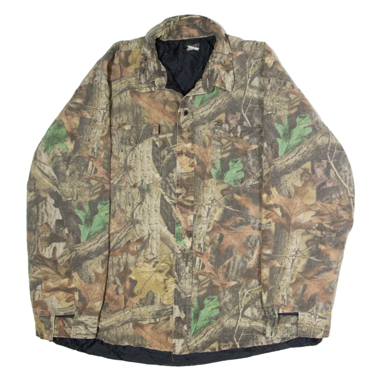 CODET Advantage Timber Hunting Mens Lumberjack Jacket Brown Canvas 90s Camouflage XL