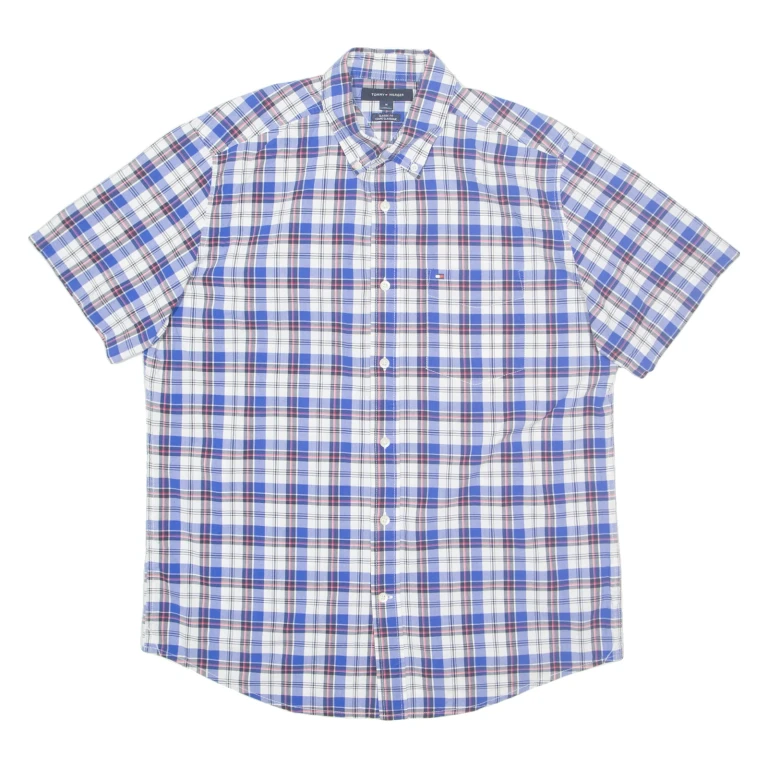 TOMMY HILFIGER Mens Shirt Blue Check M