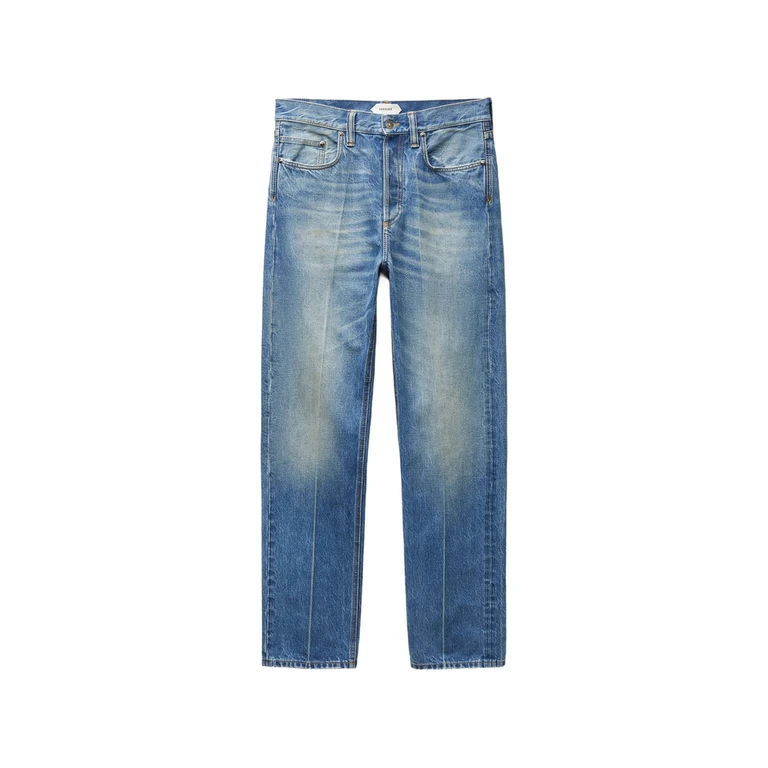 Distressed Straight Jeans