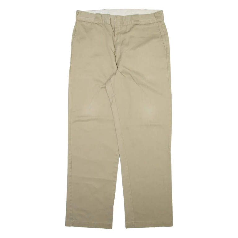 DICKIES Mens Trousers Beige Regular Straight W34 L31