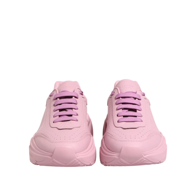 Dolce & Gabbana Pink Leather Daymaster Low Top Sneakers Shoes Calfskin - Men