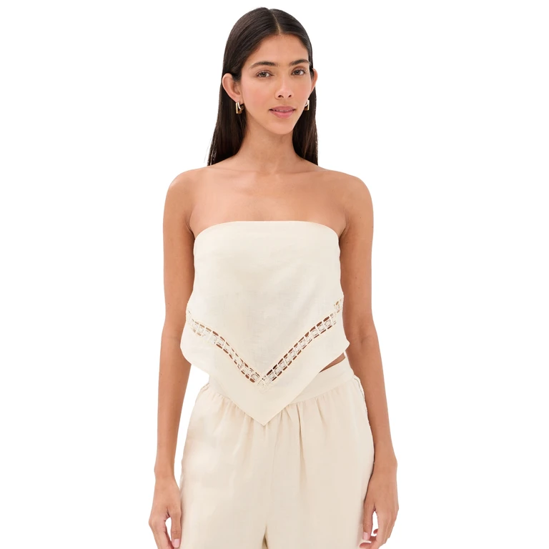 Lahni Linen Lace Top Sand XL