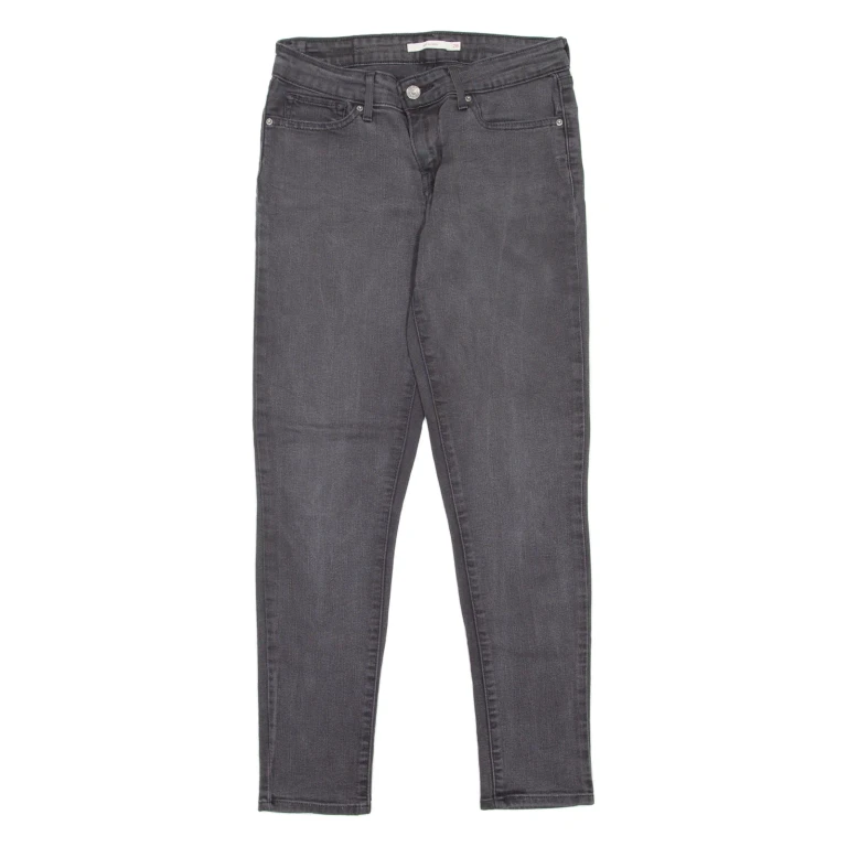 LEVI'S 711 Womens Jeans Grey Slim Skinny W28 L30