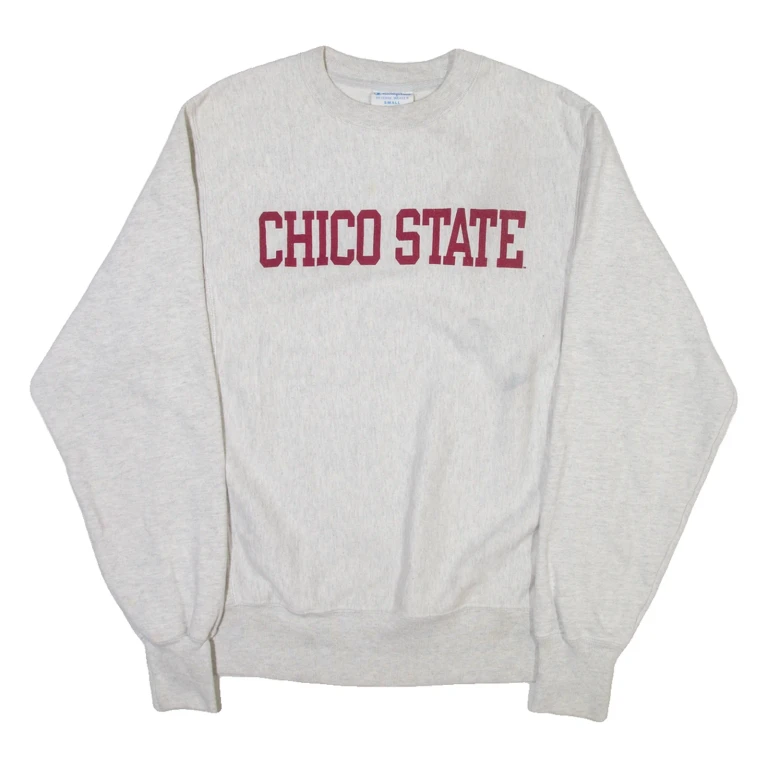 CHAMPION REVERSE WEAVE Chico State Mens Sweatshirt Grey S