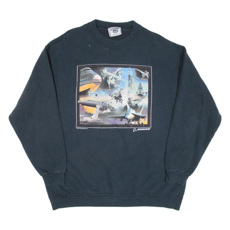 LEE Mens Sweatshirt Blue 90s XL