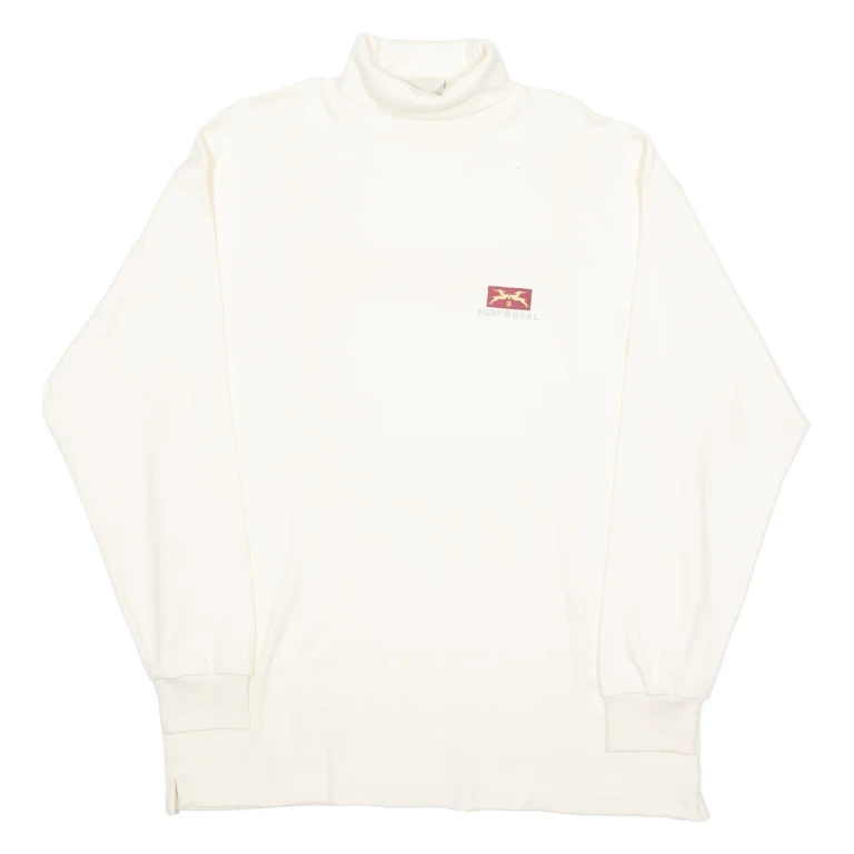 DOGGHER Mens Sweatshirt Cream Roll Neck L