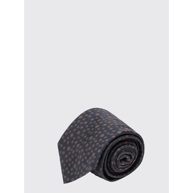 Polka-Dot Pattern Silk Tie with Jacquard Logo (792613FM)