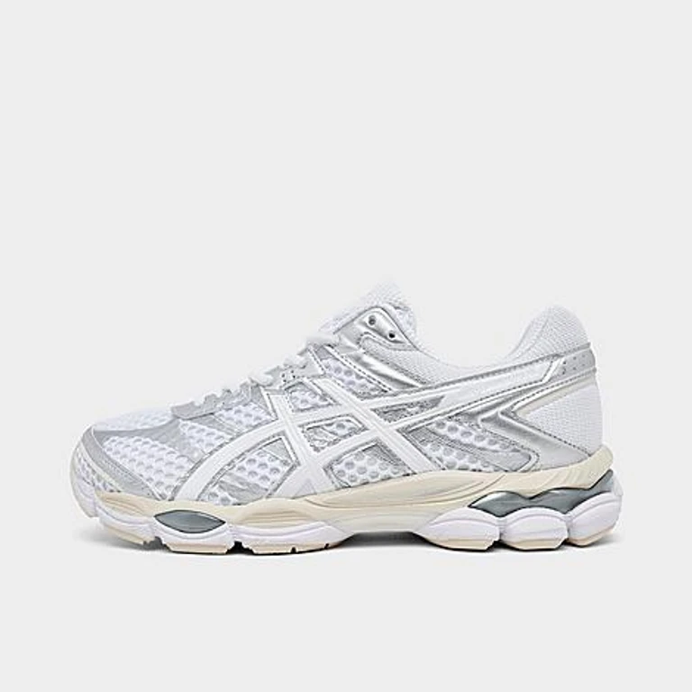 Women's ASICS Gel-Cumulus 16 Running Shoes in White/Metallic Silver Size: 6.0