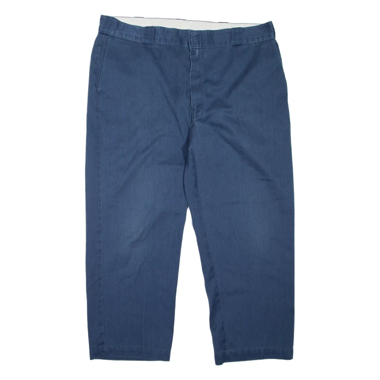 DICKIES Workwear Mens Trousers Blue Relaxed Tapered W40 L26