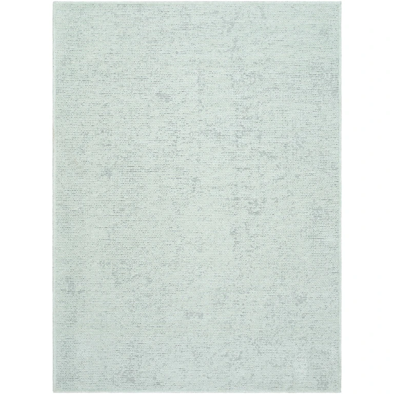 Isako Seafoam Solid Washable Area Rug