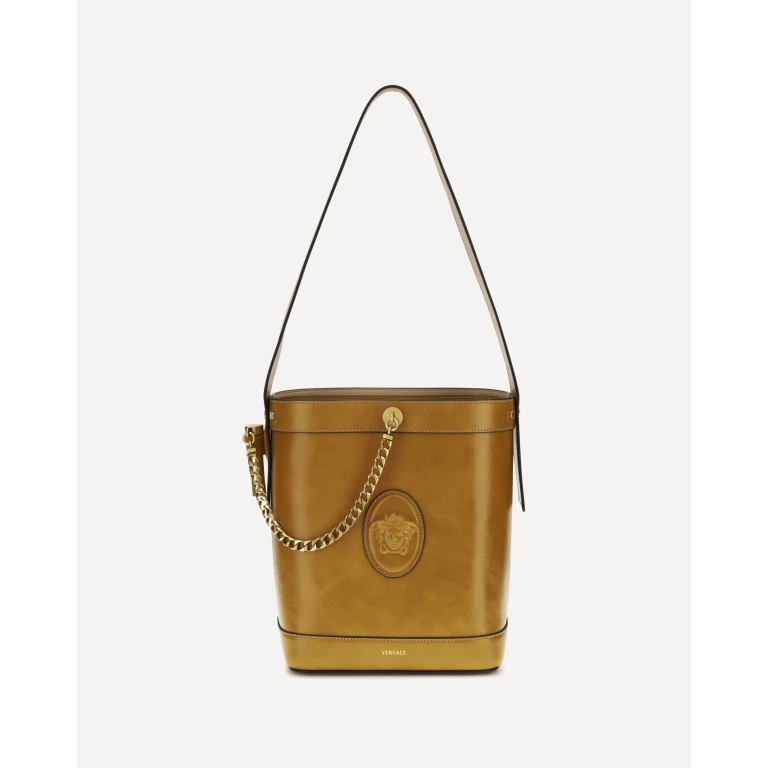 Sac seau Pivot en cuir Versace