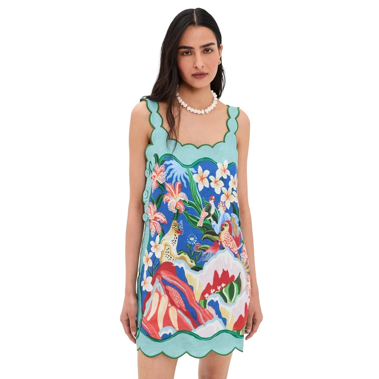 Painted Mini Dress Garden Of Life Scarf Multi S