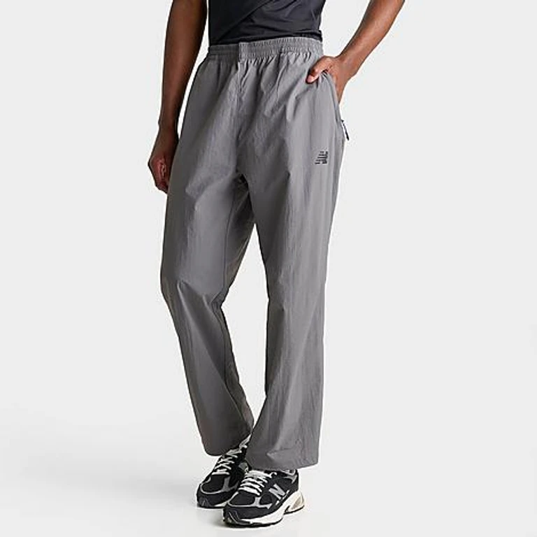New Balance Men's Vision Pack Track Pants in Grey/Black/Blue Size: Small