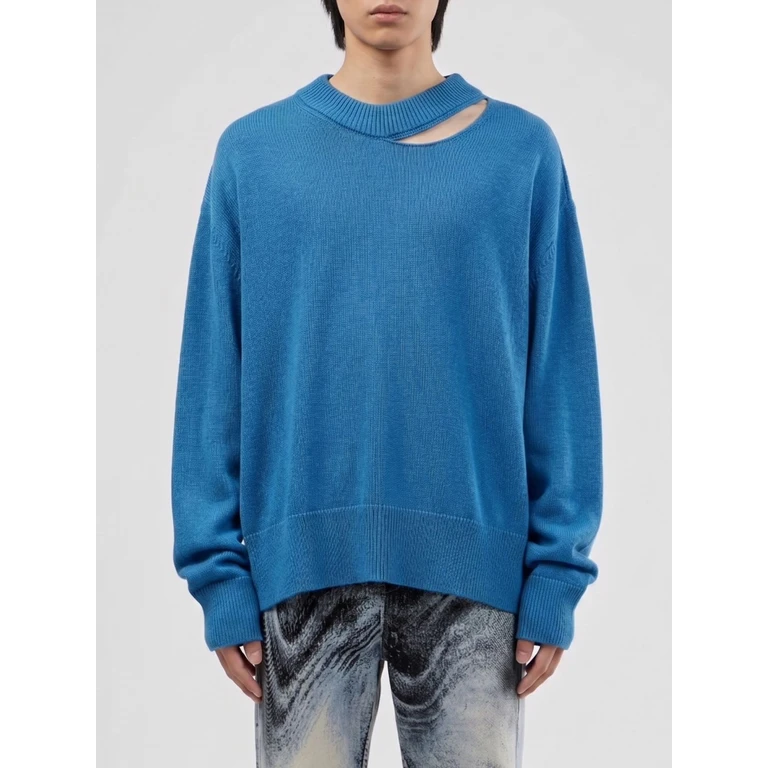 Sweater Men color Blue (AU00011-001MELANGEKNITSWEATER0)