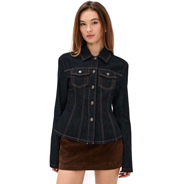 Lioness Rider Denim Jacket Dark Denim M