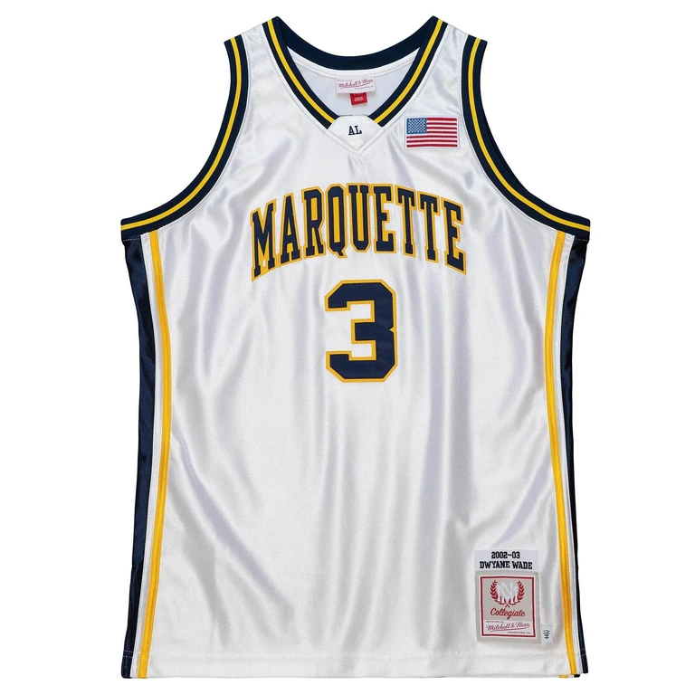 Ncaa White Jersey Marquette 2002 Dwyane Wade