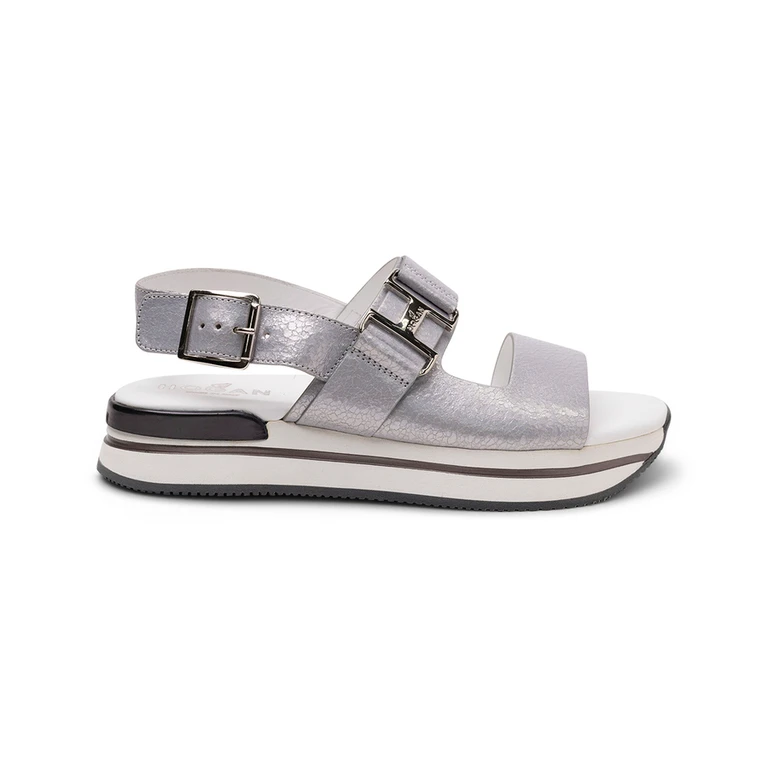 Logo-Buckle Detail Sandals