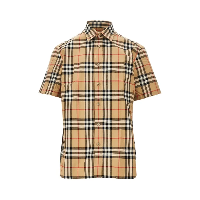 BURBERRY Check poplin shirt Man XL