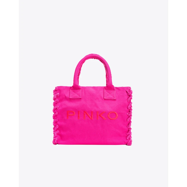 Pinko - Cabas de plage en canvas recyclé