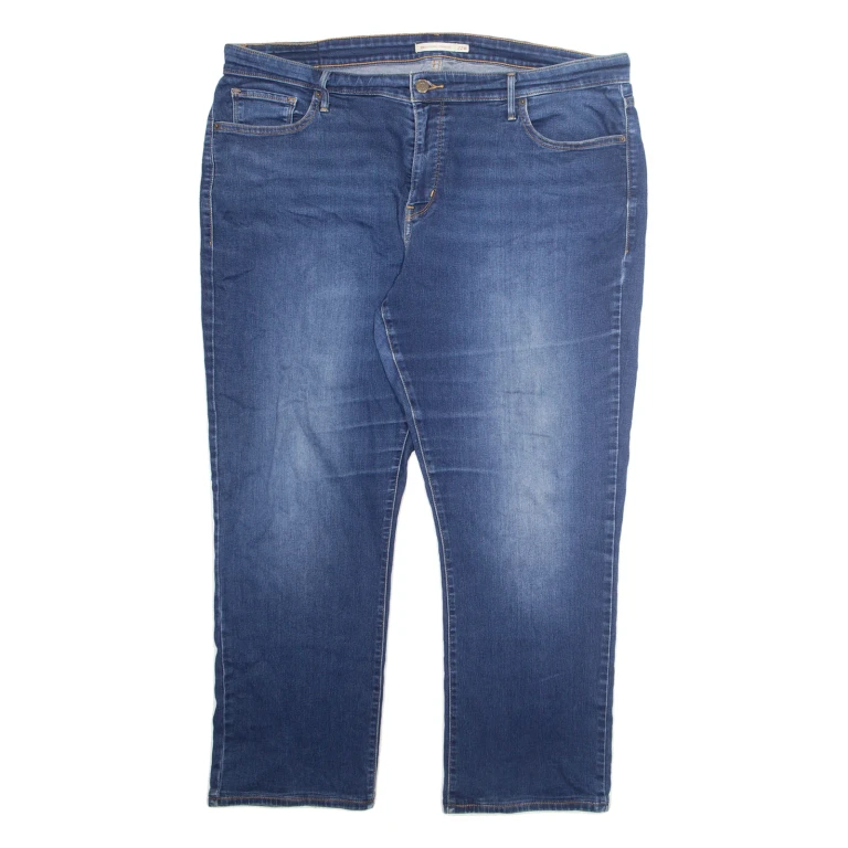 LEVI'S Womens Jeans Blue Relaxed Straight Stone Wash W22 L28