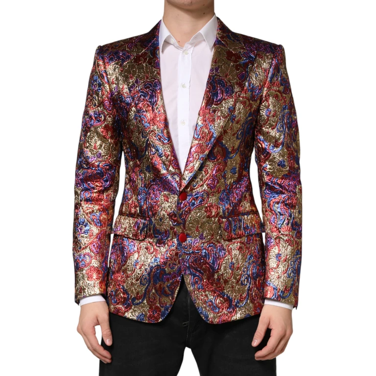 Multicolor Jacquard Single Breasted Blazer Clothing - Men