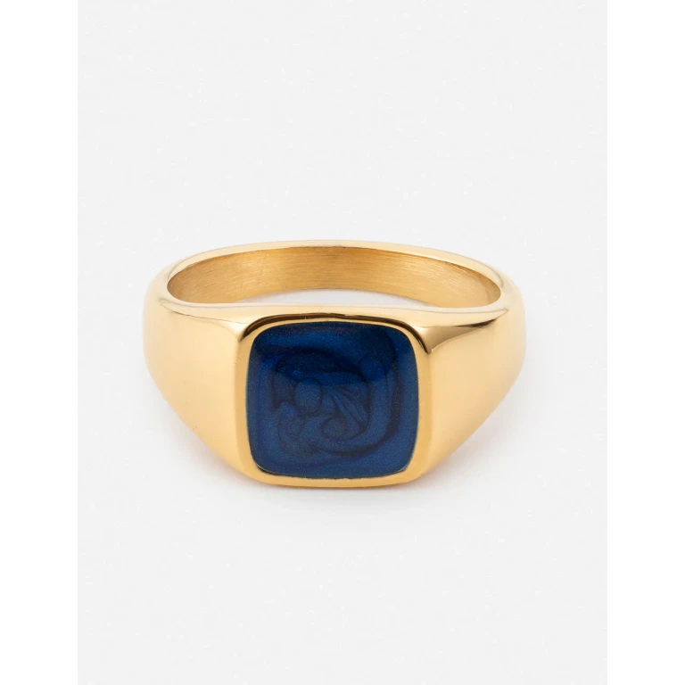 Indigo Signet Ring