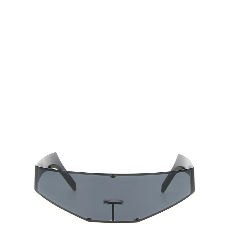 Rick Owens Black Stainless Steel Sunglasses - Men