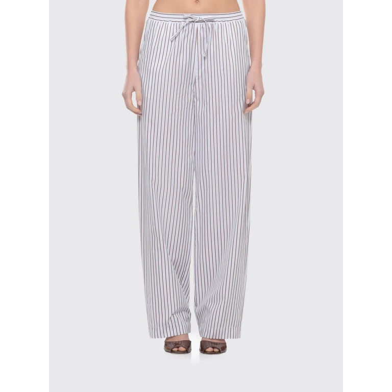 LOULOU DE SAISON Pants Woman color Red (CISCODARKRED/LIGHTBLUE)