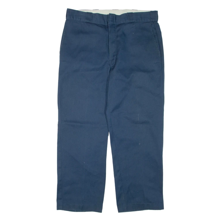 DICKIES Mens Trousers Blue Regular Tapered W36 L29