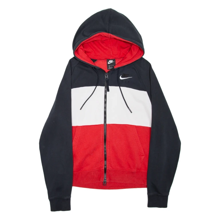 NIKE AIR Mens Red Hoodie Full Zip S