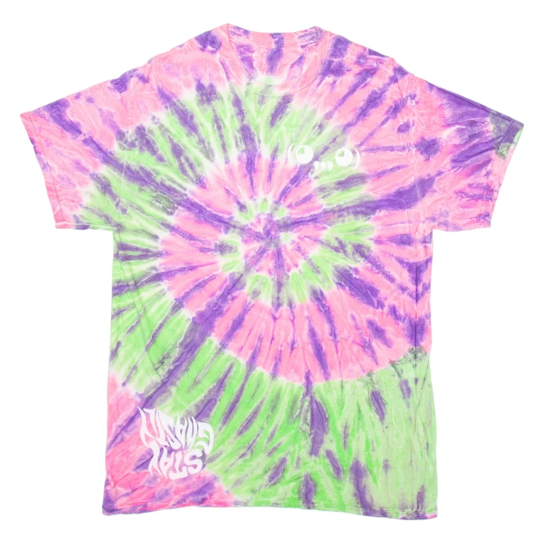 DYENAMITE Stay Ghastly Womens Tie Dye T-Shirt Pink M