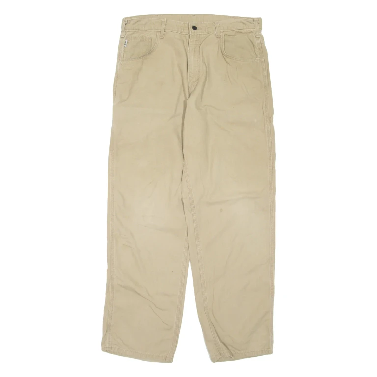 CARHARTT Mens Trousers Brown Regular Straight W36 L32