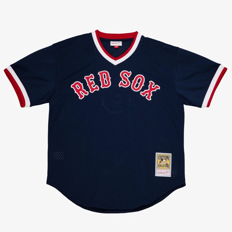 Men's MLB Authentic Bp Jersey - Red Sox 1990 Ted Williams