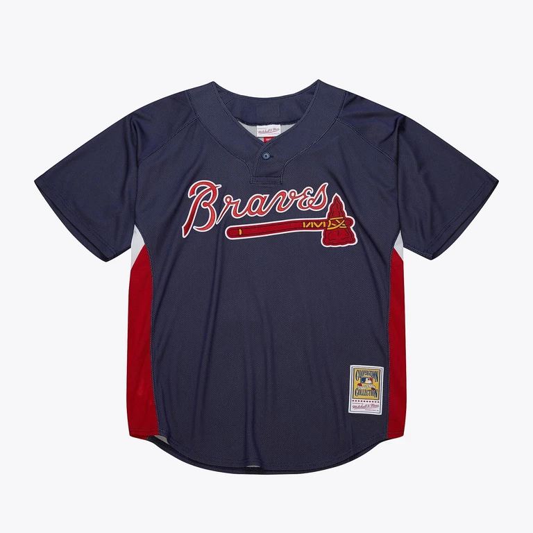 Men's MLB Dark Jersey Braves 2007 Chipper Jones