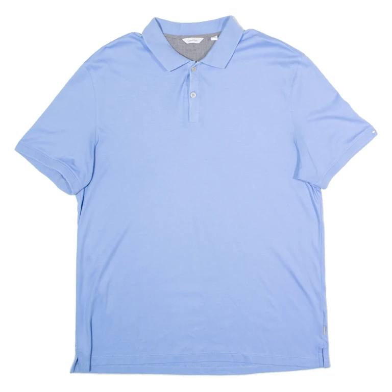 CALVIN KLEIN Mens Polo Shirt Blue L