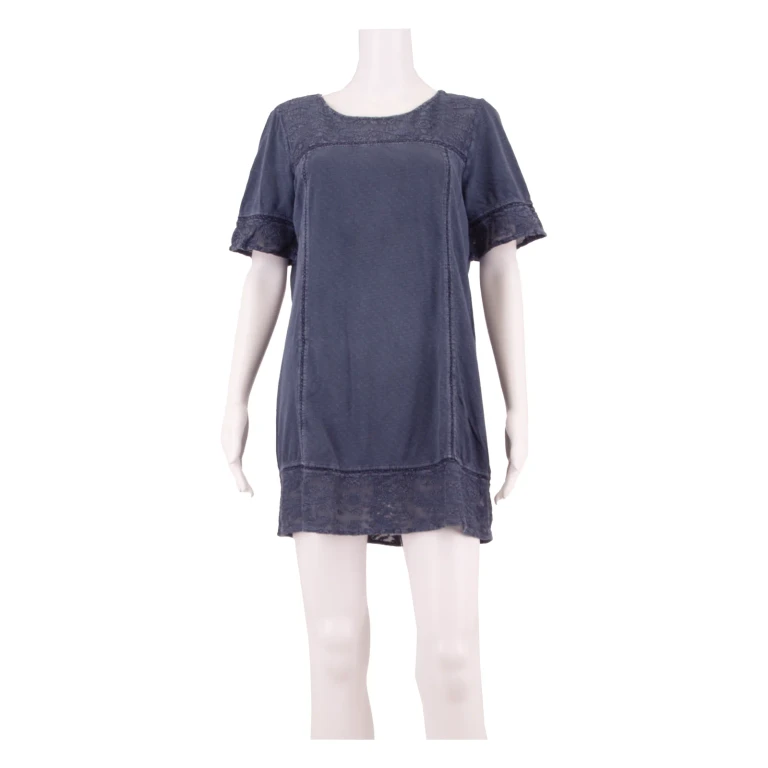 WHITE STUFF Womens Shift Dress Blue Short Sleeve Short UK 14