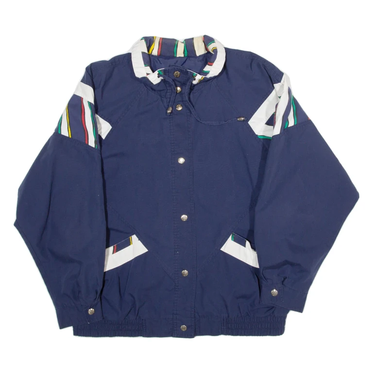 CURRENT SEEN Womens Bomber Jacket Blue 90s M