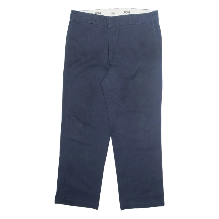 DICKIES Chino 874 Mens Trousers Blue Regular Straight W36 L30
