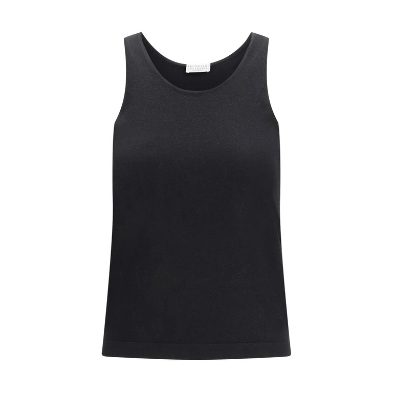 Brunello Cucinelli Black Cashmere Tank Tops - Women