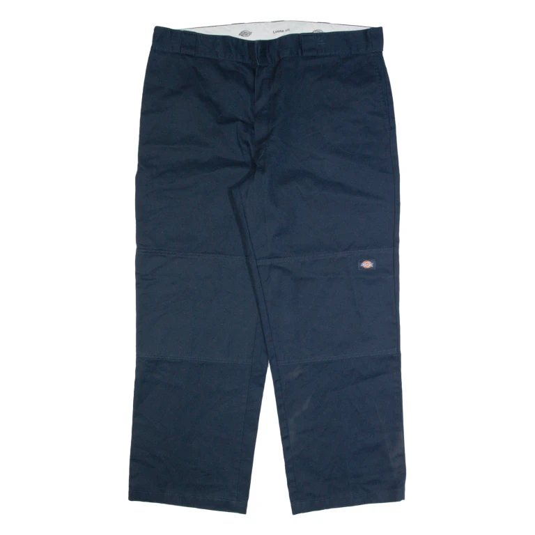 DICKIES Workwear Mens Trousers Blue Loose Straight W40 L30