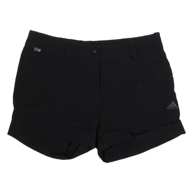 ADIDAS Womens Casual Shorts Black UK 10 W14