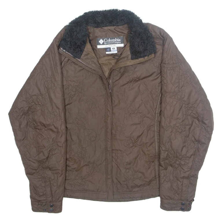 COLUMBIA Womens Jacket Brown Floral M