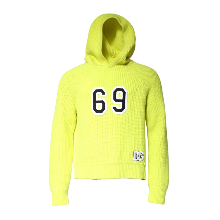 Dolce & Gabbana Green 69 Knit Hooded Men Pullover Sweater Cashmere Clothing - Men