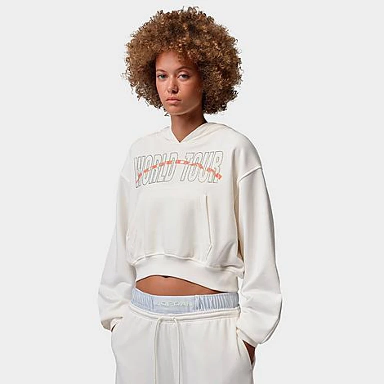 Jordan Women's Brooklyn Fleece Pullover Hoodie in Sail Size: XS