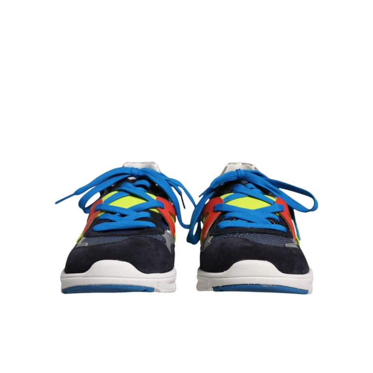 Dolce & Gabbana Multicolor Leather Suede Low Top Sneakers Shoes Calf Cotton - Men