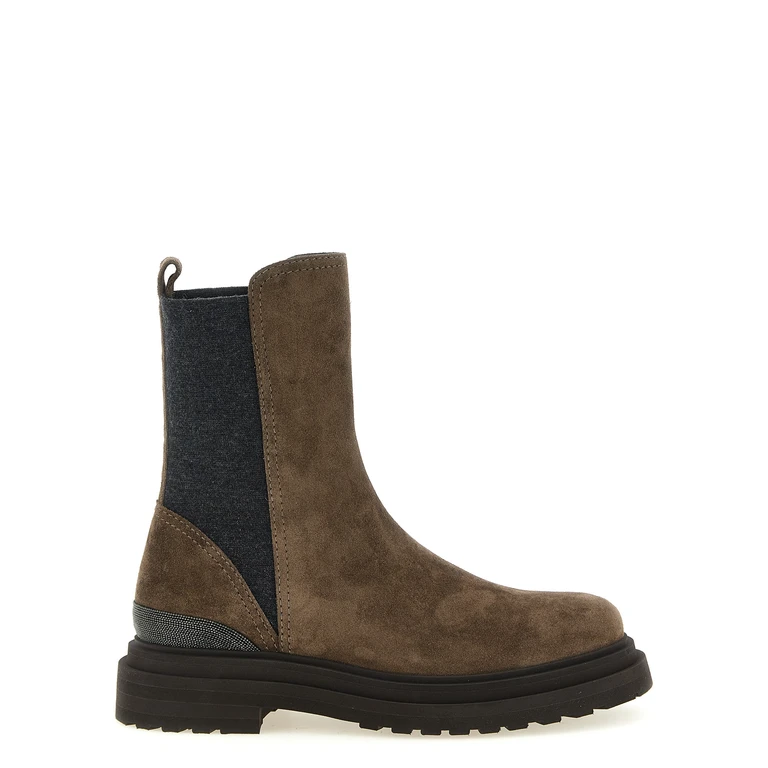 Brown Calfskin Ankle Boots - Women