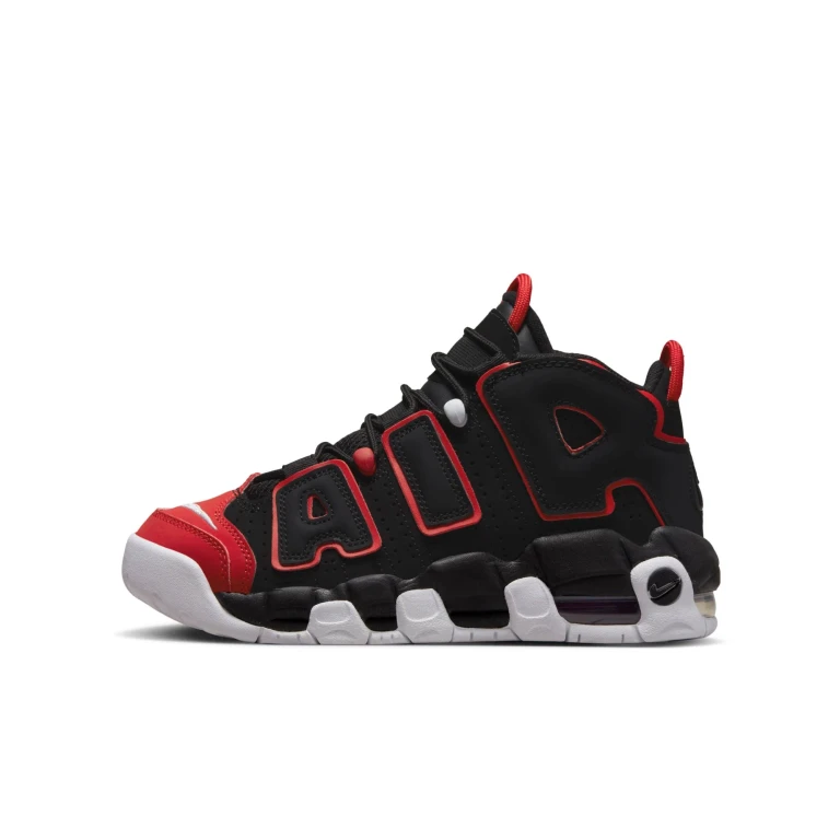 Grade School Air More Uptempo 96 'Red Toe Gs' Sneakers