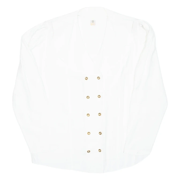 Womens Blouse White Long Sleeve L