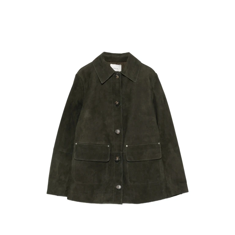 Button-up Suede Jacket